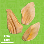 White Cow Ears for Dogs - Cow Ear Dog Treats, Single Ingredient, High Protein, Pig Ear Alternative Dog Treats - Cow Ears for Small and Large Dogs (12 Pack)