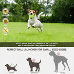 Automatic Dog Ball Launcher, Dog Ball Thrower Machine with 10-30Ft 3 Launching Distance, Interactive Toys for Small Dogs Indoor & Outdoor with 15 Mini Tennis Balls-2 Inch Light Green