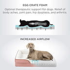 Bedsure Orthopedic Dog Beds Large Sized Dog - Washable Large Dog Cat Bed Waterproof, Comfort Dogs Couch Sofa with Washable Removable Cover, Pet Bed with Nonskid Bottom, Pink, 35"
