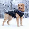 Dog Coat for Medium Large Dogs,Waterproof Reflective Dog Winter Jacket with Harness, Fleece Snowsuit,Warm Pet Winter Coat(Reflective white-6XL)