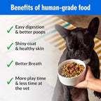 PetPlate Trail Blazin' Beef FreshBaked Dry Dog Food Grain-Inclusive, Gently Baked and Air-Dried Human Grade Dog Food, Formulated with Prebiotics and Postbiotics, No Fillers or by-Products, 2lbs