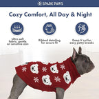 Spark Paws Christmas Dog Sweater – Ultra Soft Holiday Knit Sweater for Small, Medium & Large Dogs, Cute Pet Sweater for French Bulldogs & Big Dogs, Easy Potty V Cut Design Jacket - (Polar Bear, 4XL)