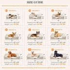 Comfort Expression Orthopedic Dog Bed for Medium Dogs 28x19 Inch, Waterproof Supportive Egg Crate Foam Medium Pet Bed with Removable Bolsters, Dog Couch with Washable Cover & Non-Slip Bottom, Beige