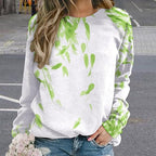 Womens Long Sleeve Tops Y2k Japanese Art Print Sweatshirts Fall Pullover for Women Crewneck Vintage Shirts Boho Tops