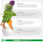 Milk Thistle for Dogs - 90 Soft Chews - Liver and Kidney Support - Hepatic Support with EPA & DHA - Detox - Liver Supplement for Dogs with Choline and L-Arginine.