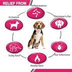All Natural Ear Flush for Dogs & Cats, Ketoconazole & Chlorhexidine Ear and Vet-Strength Ear wash with a Light Scent (USA) (Ketoconazole & Chlorhexidine Ear Flush, 12 oz)