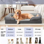 INVENHO Orthopedic Extra Large Dog Bed, XXL Waterproof Dog Sofa, Egg-Crate Foam Couch with Washable Removable Cover, Waterproof Lining and Nonskid Bottom