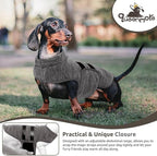 Queenmore Small Dog Sweaters, Soft Fleece Vest Pullover Dog Jacket with Leash Hole, Warm Winter Dogs Clothes Cold Weather Doggy Dachshund Sweater for Small Doggy Cats Boy or Girl (Cationic Gray, S)