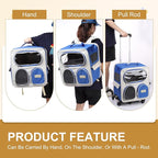 Pet Backpack Carrier, Portable and Ventilated, Nylon Dogs Cats and Small Animal Travel Bag 14.17", (Orange, 1 Pcs), Intended for Hiking/Camping/Traveling