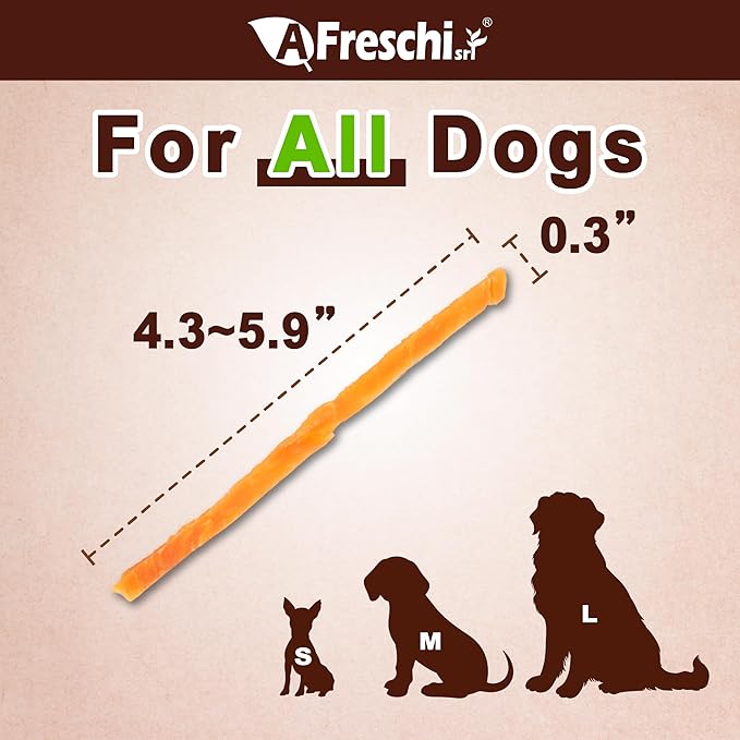 Afreschi Natural Soft Chicken Breast Strips 16 oz, Dog Treats, All Natural, Hypoallergenic & Grain-Free, High-Protein, Healthy & Easily Digestible, Soft Texture
