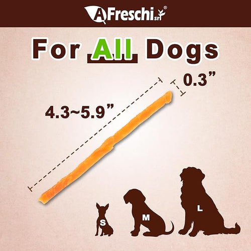 Afreschi Natural Soft Chicken Breast Strips 16 oz, Dog Treats, All Natural, Hypoallergenic & Grain-Free, High-Protein, Healthy & Easily Digestible, Soft Texture