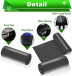 Dog Waste Bags for 15L Dog Poop Trash Can, 5 Pack Rolls Totaling 100 Bags, Black, Unscented