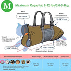 Cinf Cat Nail Clipping Cleaning Grooming Restraint Bag No Scratching Biting for Bathing Nail Trimming Injecting Examining(Tan,M)
