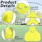 Dog Raincoat Hooded Slicker Poncho - Reflective Lightweight Pet Rain Jacket Coat,Dog Waterproof Raincoat with Adjustable Belly Strap for Small,Medium, Large Dogs (Green, Small)