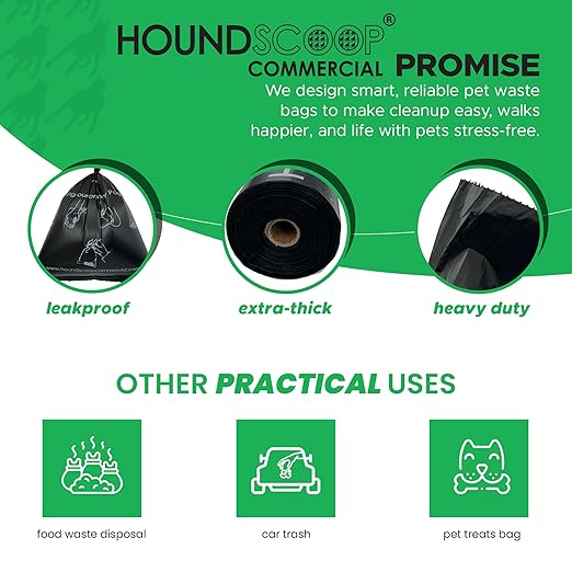 Case of 2000 Pet Waste Bags on Roll (10 Rolls of 200 bags per roll) Dog Waste Station Bags for HOA, Residential, commercial roll bag for Poop Station Dispensers