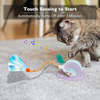 YVE LIFE Interactive Cat Toys Ball for Indoor Cats,[Newly Upgraded] Agile Moving Cat Ball with Elastic Mesh Tail,Automatic Kitten Toys for Bored Indoor Adult Cats,Motion Activated (Purple)