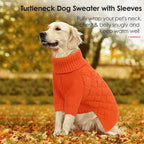 AOFITEE XXL Dog Sweater, Dog Sweaters for Large Dogs, Dogs Halloween Sweater, Turtleneck Large Pet Sweaters for Female Male, Solid Winter Sweatshirt for Golden Retriever, Labrador, Doberman, XXL