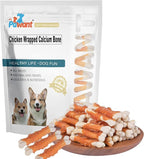 Dog Chews Puppy Training Teeth Clean Snacks Chicken Wrapped Calcium Bone Rawhide Free Dog Treats 1 lb/454g