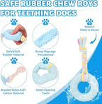 5 Pack Dog Chew Toys for Puppy Cute Blue Dog Toys Puppy Dog Toys for Teething Soft Durable Interactive Chew Toy for Small Dogs Light Blue