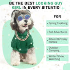 SCENEREAL Dog Hoodie Sweaters for Small Medium Large Size Dogs, Fleece Dog Sweatshirt with Hat and Pocket,Soft Cold Winter All Weather Dog Clothes for S to XL Sized Dogs, Green S