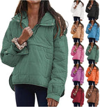 Womens Oversized Hooded Puffer Jacket Fall Winter Warm Quilted LightWeight Jacket Casual Fashion Solid Color Coat