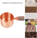 1 Cup Stainless Steel Dog Cat Food Measuring Scoop for Dry and Wet Food, Accurate Measurement for Rice, Flour, Grain (Rose Gold)