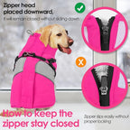 AOFITEE Dog Coat, Large Dog Jacket, Dogs Coat with Harness Built in, Reflective Waterproof Dogs Jackets Winter with Furry Collar, Warm Polar Fleece Pet Sweater Snowsuit for Doberman, Great Dane XXXL