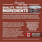 Dave's Pet Food Grain Free Wet Cat Food (Shredded Chicken in Gravy), Made in Canada Naturally Healthy Canned, Added Vitamins & Minerals, Wheat & Gluten-Free, GMO-Free, 5.5oz (24 Pack)