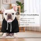 2 Pack Dog Hoodie Sweaters for Small Medium Dogs Warm Dog Clothes for Large Dogs Soft Waffle-Like Laminated Sweatshirt Bulldog