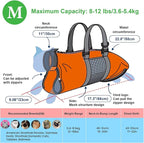 Cinf Cat Nail Clipping Cleaning Grooming Restraint Bag No Scratching Biting for Bathing Nail Trimming Injecting Examining(Orange,M)
