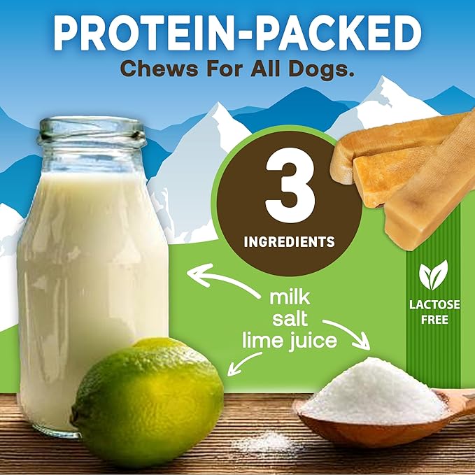 EcoKind Premium Gold Yak Cheese Himalayan Dog Chews, Healthy Dog Treats for Medium Dogs, All Natural, Long Lasting Dog Chew for Aggressive Chewers, High Protein Treat, Medium - 35+ Chews (5 lbs)