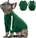 Queenmore Medium Christmas Dog Sweater, Cozy Fleece Dog Sweatshirt, Warm Winter Fleece Jacket for Small, Medium & Large Dogs with Leash Hole/Reflective Stripes Green