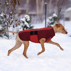 Kuoser XXXL Dog Coat, Dog Jackets for Large Dogs, Reflective Pet Winter Coat Cold Weather Coats, Doggie Snow Jacket Warm Apparel Clothes for Great Dane, Red XXXL