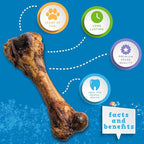 Jack&Pup Pork Femur Bones for Dogs Long Lasting | Gourmet Beef Dog Bones | Single Ingredient, Savory, Rawhide Free (2 Pack)