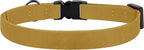 Breakaway Cat Collar Leather with Removable Bell - 13 Colors Available - Soft Adjustable Girl Boy Safety Lightweight Pet Kitten Collars Pink Brown Blue Green Red Orange Black (Mustard)