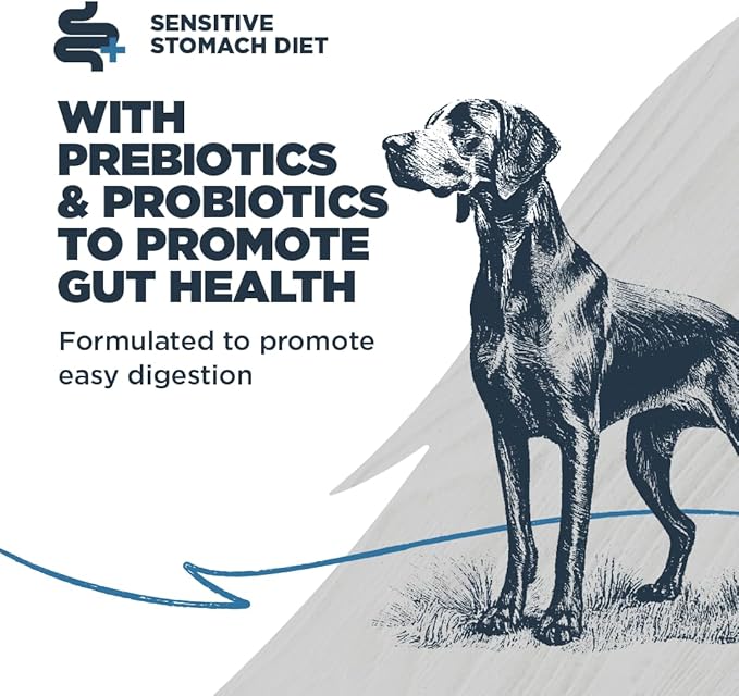 Blackwood Sensitive Skin & Stomach Dry Dog Food, Catfish Meal & Brown Rice with Ancient Grains, 24 Pound Bag with Prebiotics & Probiotics to Promote Gut Health