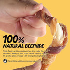 ASMPET Dog Treats Chews, Chicken & Duck Wrapped Rawhide Sticks (20 pcs, 10.6 oz, 5 inch)