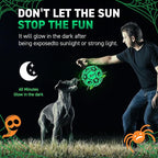 QDAN Glow in The Dark Halloween Dog Toys, Dog Ball with Straps, Soccer Ball for Dogs, Outdoor Dog Toys, Dog Birthday Gifts, Halloween Pet Toys for Medium to Large (8Inch)