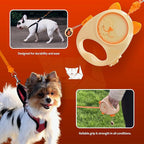 Dog & Cat Retractable Leash, 13ft Strong Nylon Tape with Auto-Locking, Tangle-Free Walking Pet Leash for Small Dogs/Cats Up to 20 lbs, One-Touch Brake, Comfortable Handle, PupPlay Design
