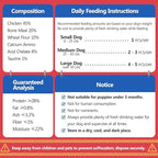 Dog Treats Chicken-Wrapped Calcium Bone Chew, Rich in Taurine, Suitable for Small, Medium, Large Dogs. Clean Teeth Freshen Breath. Use Training Reward Each Pack Contains 10.58 Ounces.