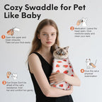 Cat Wrap for Cutting Nails, Self-Adhesive for Grooming, Anti-Scratch Cat Swaddle Wrap for Medicine, Nail Clipping, Teeth Brushing, Ear Cleaning