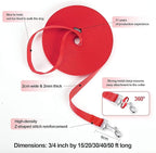 Dog/Puppy Obedience Recall Training Agility Lead -15ft 20ft 30ft 40ft 50ft Training Leash - Great for Play, Camping, or Backyard - Rainbow 15ft