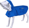 Waterproof Dog Raincoat, Adjustable Reflective Lightweight Pet Rain Clothes with Poncho Hood (3X-Large, Blue)