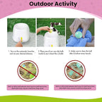 Auto Small Dog Ball Thrower for Small & Medium Dogs | Remote Control Launcher Toy with 6 Balls & Accessories – Indoor & Outdoor Use | Dual Power Options – Super White