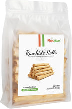 MON2SUN Dog Rawhide Rolls Twist Sticks Chew Treats Chicken Flavor for Puppy and Small Dogs, 40 Count（Pack of 1）