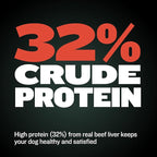 Bully Max Premium High Protein Dog Treats for Puppy & Adult Dogs - Training Dog Food Treats with 32% Protein, Real Meat, Veggies & BCAAs for Small, Medium & Large Breeds - Beef Flavor (2 Pack)