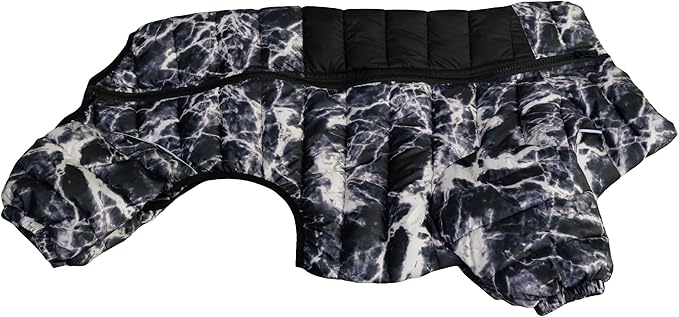 Lovelonglong Dog Coat Dog Warm Jacket, 4 Legs Covered Waterproof Windproof Reflective Warm Dog Vest, Zippered Adjustable Outdoor Dog Snow Jacket for Small Medium Large Dogs micai-Black S
