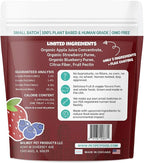 PETIPET Wildberry Plant-Based Fruit Dog Treats - Strawberry, Apple, Blueberry Soft & Chewy - Vegetarian, Vegan Dog Treats with Organic Ingredients - Low-Protein, Hypoallergenic, Gluten-Free