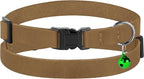 Breakaway Cat Collar Leather with Removable Bell - 13 Colors Available - Soft Adjustable Girl Boy Safety Lightweight Pet Kitten Collars Pink Brown Blue Green Red Orange Black (Brown)