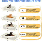 Washable Orthopedic Large Dog Bed - Removable Waterproof Cover with Bolster Machine Washable Extra Large Dogs Beds Foam Support XL Big Pet Beds